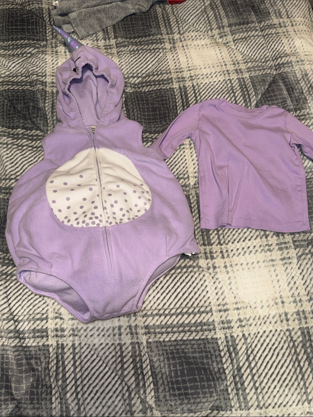 Lavender Narwhal Kids Stuffed Costume for Halloween